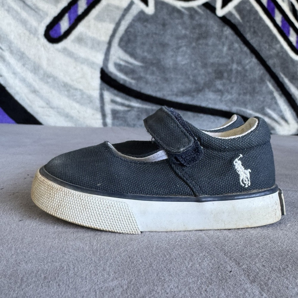 Size 4c - Polo Ralph Lauren Mary Jane Baby's Shoes Blue Canvas